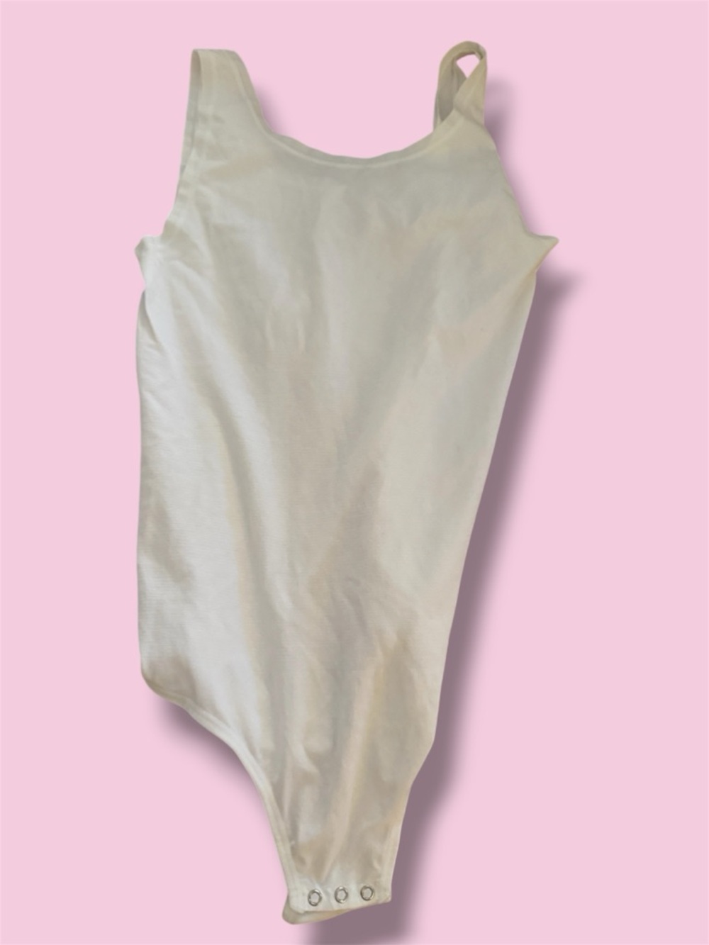 Classic White Scoop Neck Bodysuit - Women's Stretch Tank